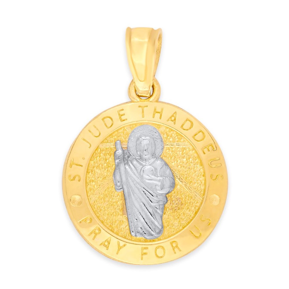 10k Real Solid Gold Saint Jude Pendant